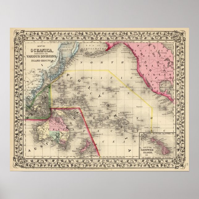 Póster Oceanica, Islas Sandwich (Frente)