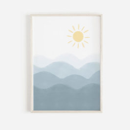 Póster Océano acuático y poster solar