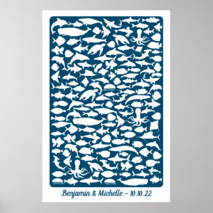 Póster Océano - Alternativa de 150 reservas de invitados