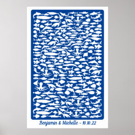 Póster Océano - Alternativa de 250 reservas de invitados