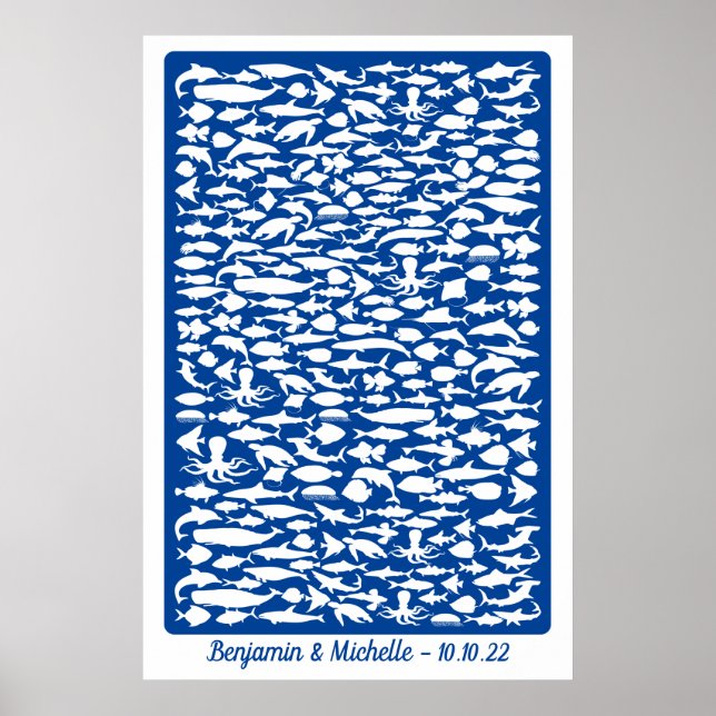 Póster Océano - Alternativa de 250 reservas de invitados  (Frente)