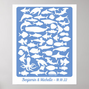 Póster Océano - Alternativa de 50 libros de invitados de