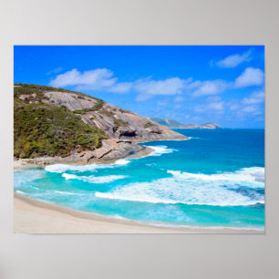 Póster Océano Azul Profundo Fotografías De Olas Suaves Y 
