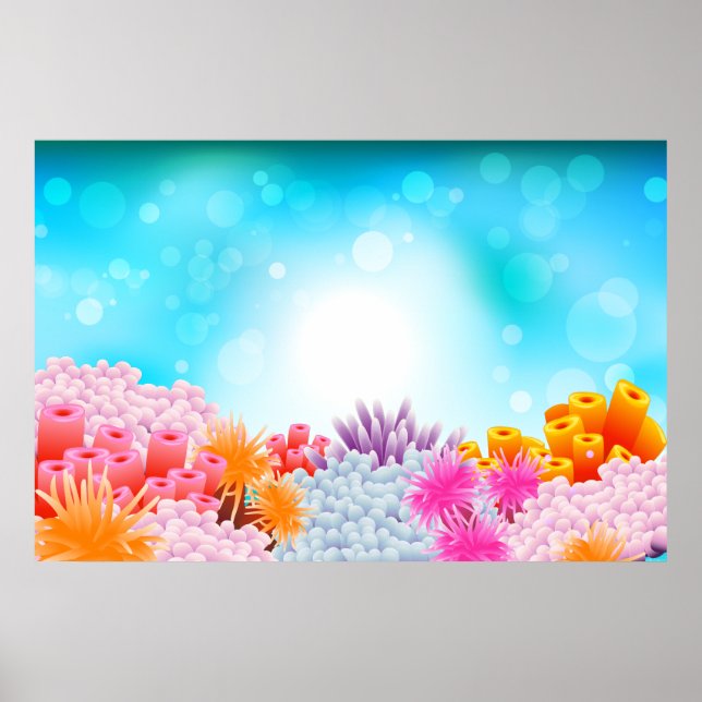Póster Océano coral (Frente)