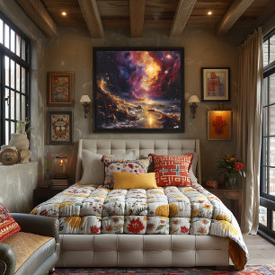 Póster Océano Cósmico: Impresionista y Surrealista