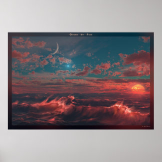 Póster Océano de fuego