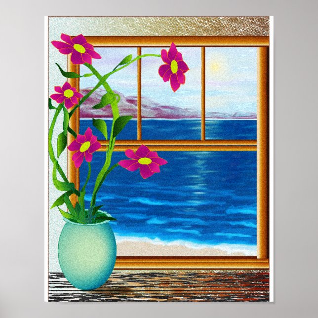 Póster Océano en mi ventana (Frente)