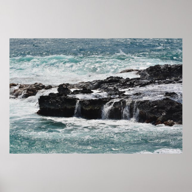 Póster Océano en Poipu (Frente)