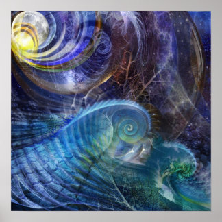 Póster Océano fractal