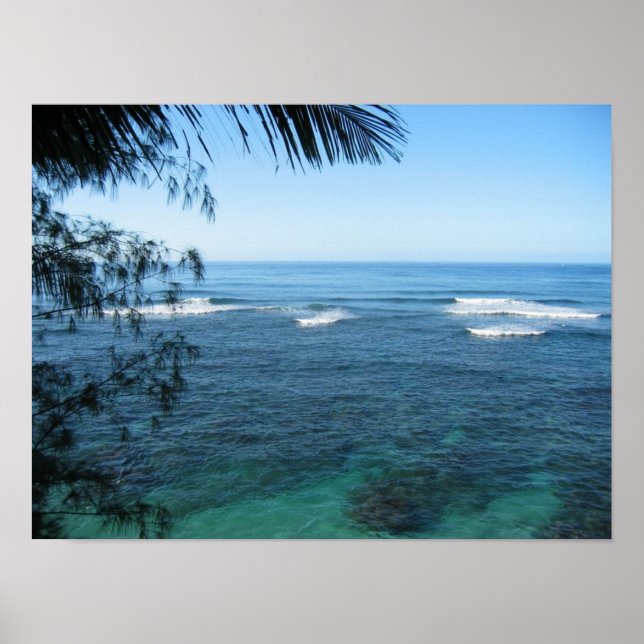 Póster océano kauai (Frente)