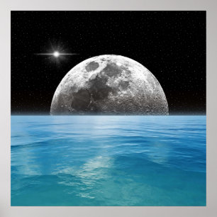 Póster Océano lunar