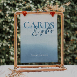 Póster Océano moderno`Tarjetas Baby Shower acuarelas y re