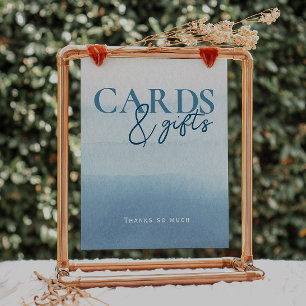 Póster Océano moderno`Tarjetas Baby Shower acuarelas y re