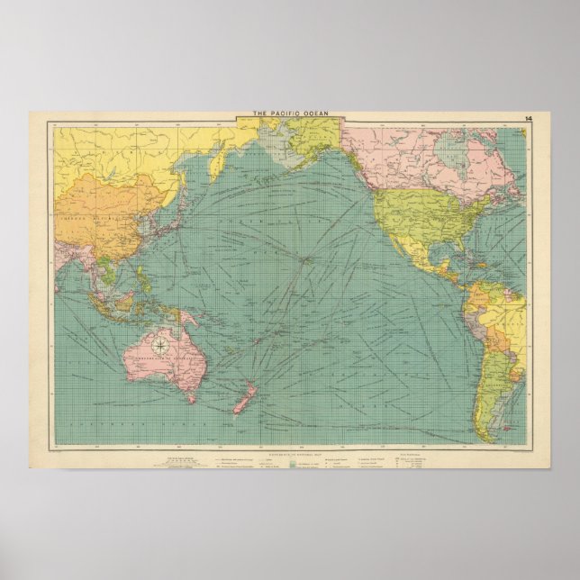 Póster Océano Pacífico 10 (Frente)