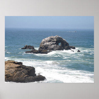 Póster Océano Pacífico, San Francisco (CA)