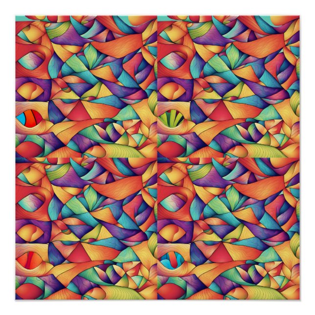 Póster Océano psicodélico (Anverso)