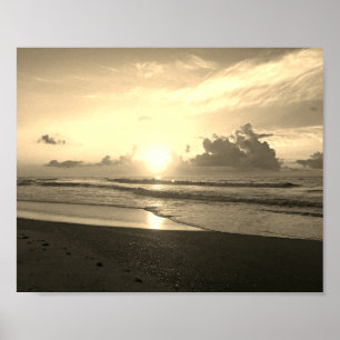 Póster Océano Sol