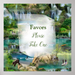 Póster Océanos y ríos mundiales, lagos y actividades depo