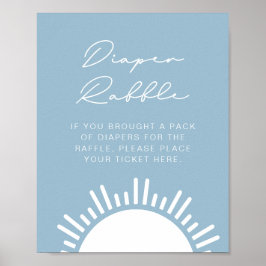 Póster OCEANSIDE Beach Tropical Diaper Raffle Game Rótulo