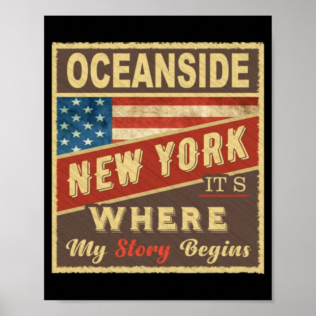 Póster Oceanside Ny Its Where My Story Begins _1  (Frente)
