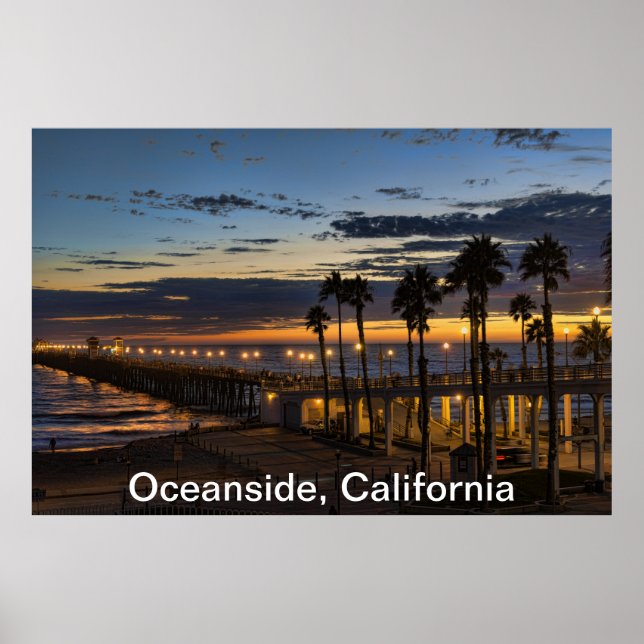 Póster Oceanside, Poster de California (Frente)