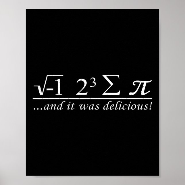 Póster Ocho Sum Pi Me Comí Un Pie Y Fue Delicioso (Frente)