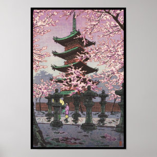 Póster Ocho vistas del santuario Toshogu Ueno de Tokio Ka