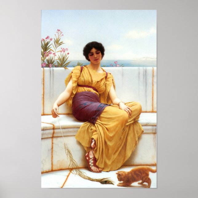 Póster Ociosidad de John William Godward (Frente)