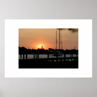 Póster Ocracoke Harbor Sunset
