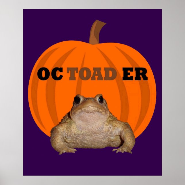Póster Octoader Halloween Pun With Toad Holiday Fun (Frente)