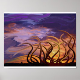 Póster Octopi en el cielo