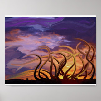 Póster Octopi en el cielo