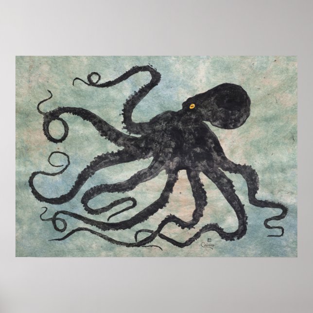 Póster Octopus 6 - 28" x 20" Poster (Frente)