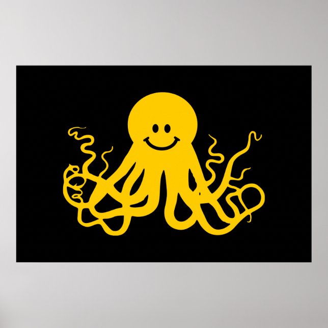 Póster Octopus / Amarillo kraken (Frente)