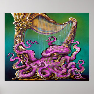 Póster Octopus con Poster Harp