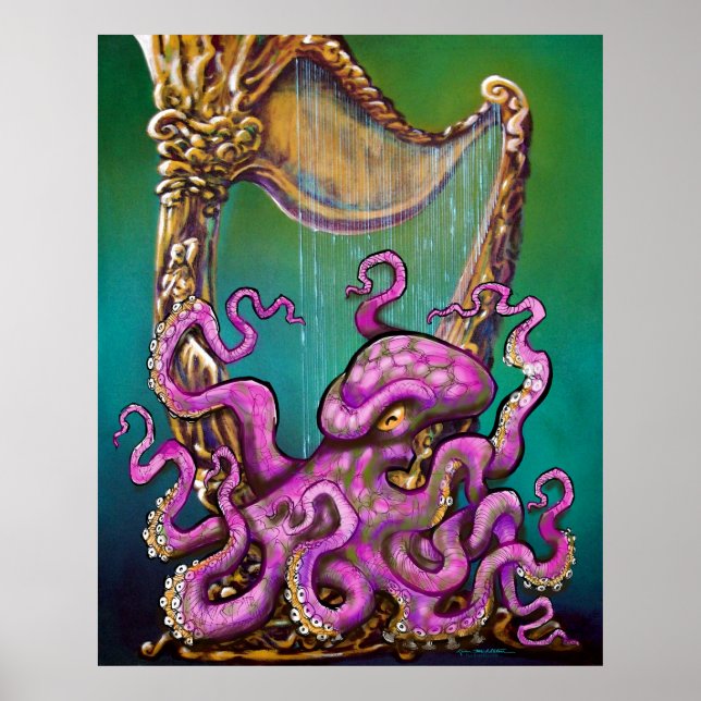 Póster Octopus con Poster Harp (Frente)