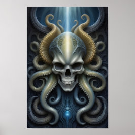 Póster Octopus de Alien Skull - 001 - Fantasy Art