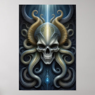 Póster Octopus de Alien Skull - 001 - Fantasy Art