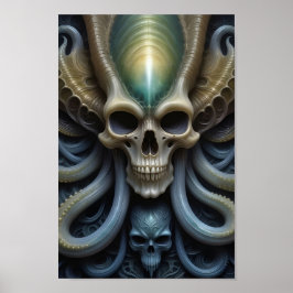 Póster Octopus de Alien Skull - 006 - Fantasy Art