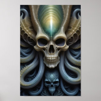 Póster Octopus de Alien Skull - 006 - Fantasy Art