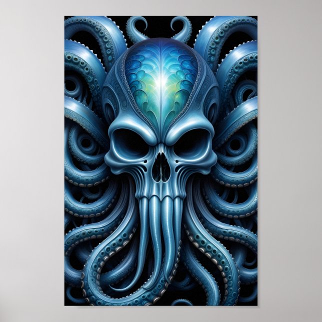 Póster Octopus de la Calavera Alien - 005 - Noche V - Fan (Frente)