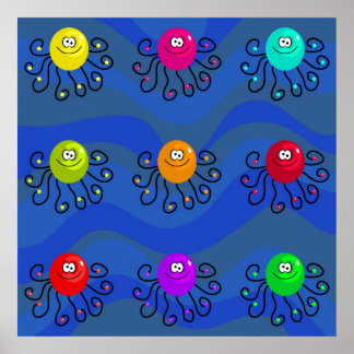 Póster Octopus funky
