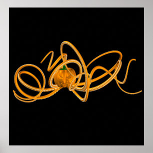 Póster Octopus naranja