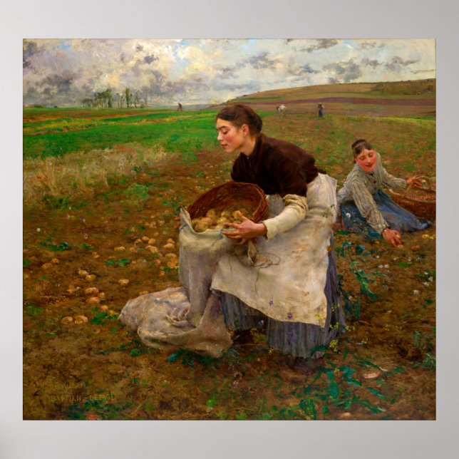 Póster Octubre de Jules Bastien-Lepage (1878) (Frente)