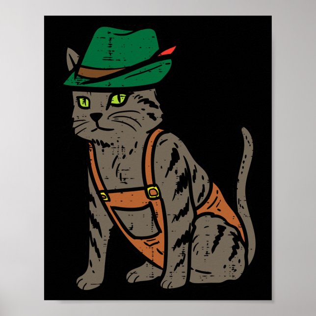 Póster Octubre Fiesta Gato Alemán Vestimenta A Mujeres Ho (Frente)