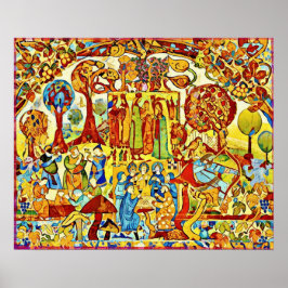 Póster Octubre Ingenuo Poster de la celebración del otoño