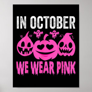 Póster Octubre Se Usa Conciencia Sobre El Cáncer De Mama