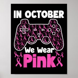 Póster Octubre Usamos Niño Que Juega A Niños Con Cáncer D