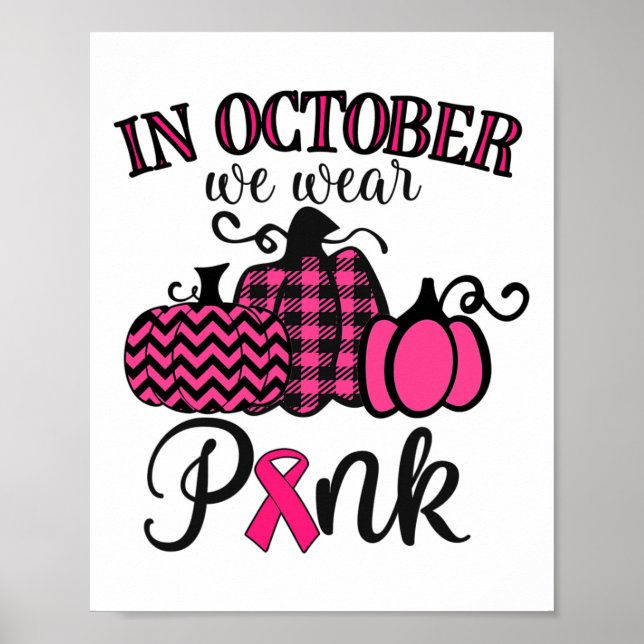 Póster Octubre: Vemos Cáncer De Mama Rosado (Frente)