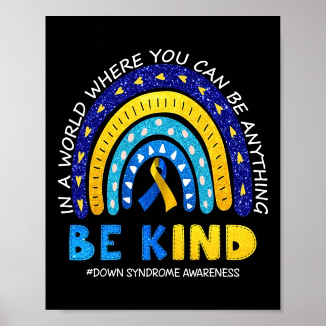 Póster Octubre Vivimos Síndrome De Caída Azul Y Amarilla  (Frente)